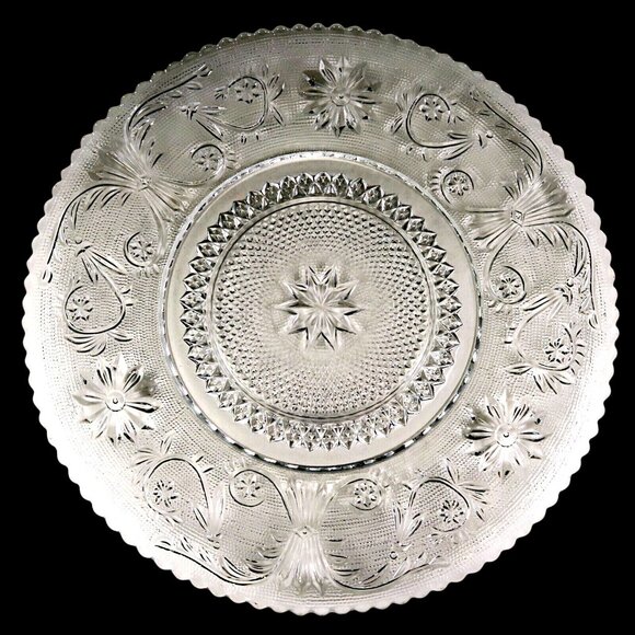 Duncan & Miller Sandwich Glass Dinner Plate Vintage #41 Clear Depression - Picture 1 of 3